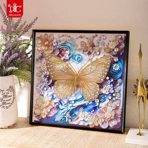 蒂彩手工diy蝴蝶艺术装饰钻石画