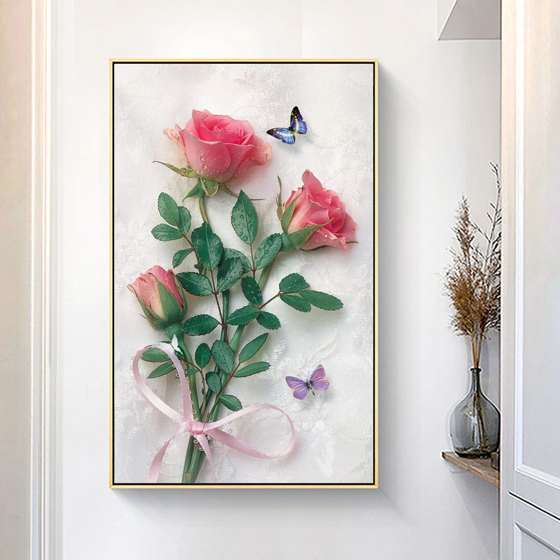 蒂彩玫瑰女友生日礼物手工钻石画