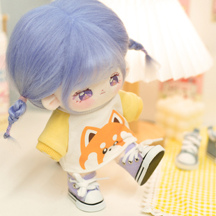 子可站立 可爱玩偶多色鞋 现货棉花娃娃20cm25cm娃用鞋 子高帮帆布鞋