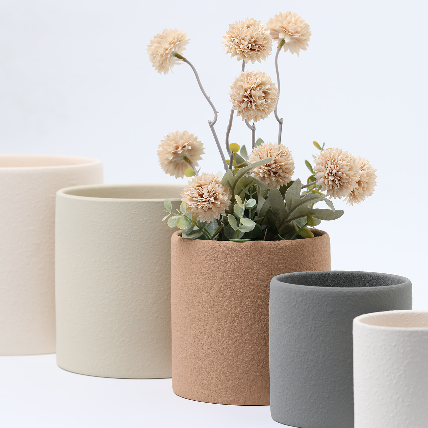 直筒工业风色彩素烧陶盆泥浆粗面陶瓷花盆透气粗陶土盆种植物花卉,鲜花速递/花卉仿真/绿植园艺,花盆,淘宝优惠券,粉丝福利购,淘宝优惠卷