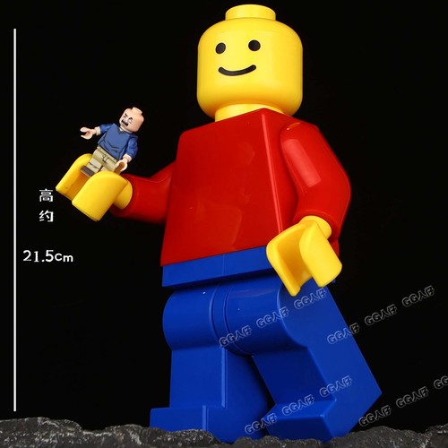 适用于乐高超大可动人仔创意高颜值笑脸人偶模型生日礼物积木玩具