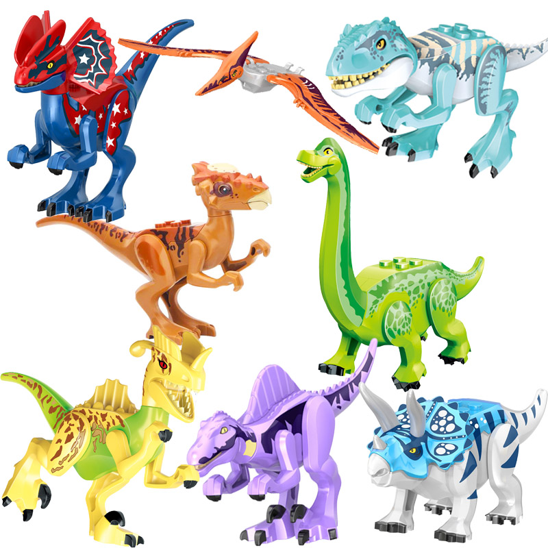 适用于乐高侏罗纪恐龙机械霸王龙迅猛龙食肉牛龙翼龙积木公园玩具