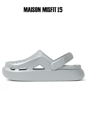 复兴号Maison Misfit 15休闲洞洞鞋沙滩凉鞋居家拖鞋男新款太空银