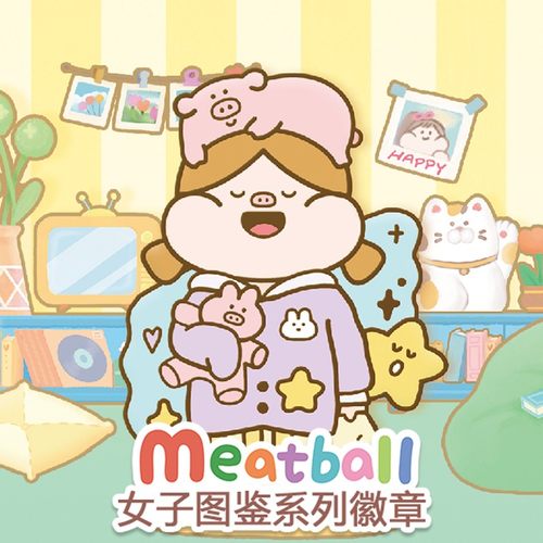 meatball肉球女子图鉴徽章盲盒