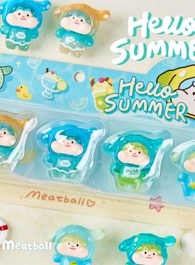 Meatball肉球夏日限定系列萌粒吊卡潮玩手办创意迷你摆件可爱礼物