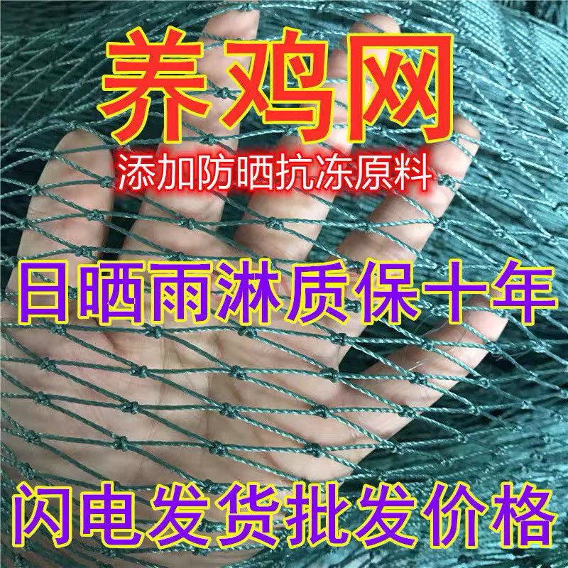 养鸡围栏网塑料尼龙养殖网家用圈拦隔离编织网防逃合股软丝防护网