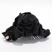 轻奢金标褶皱云朵抓夹女高级感2025新款 后脑勺盘发发夹鲨鱼夹头饰