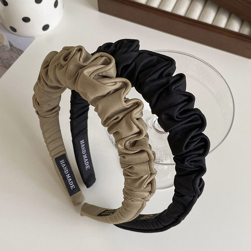 发箍布艺褶皱气质小香风增高颅顶