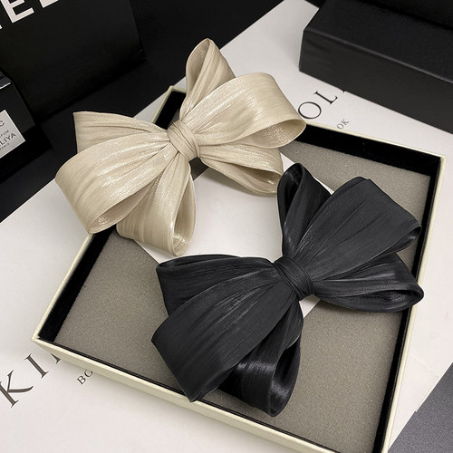 发夹亮丝缎面日韩高级感