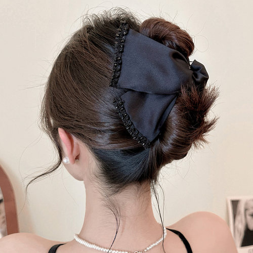 F8高档缎面法式抓夹手慢无