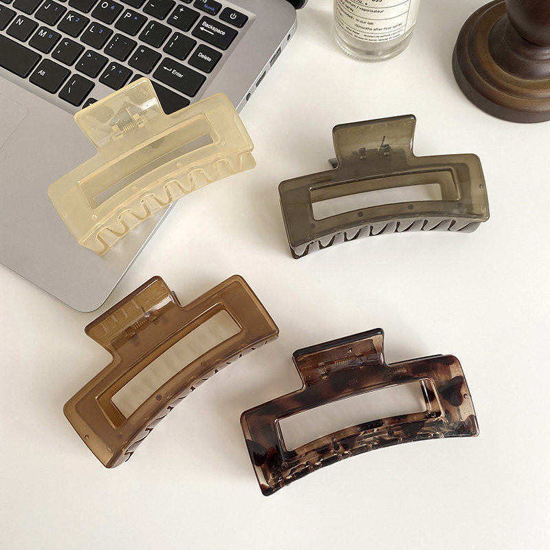 气质方形抓夹大号简约发夹女后脑勺夹子高级感盘发鲨鱼夹发卡头饰