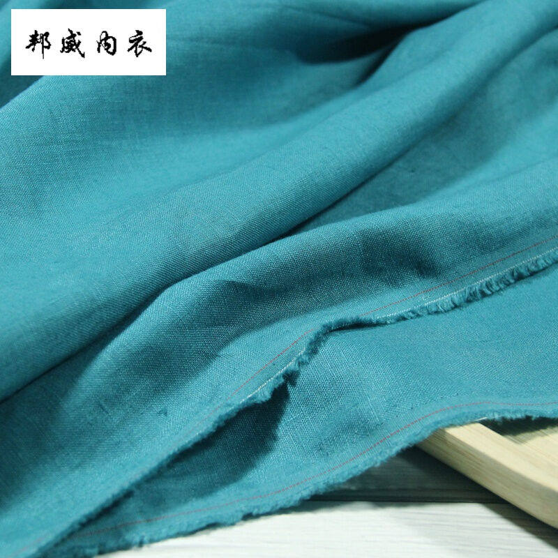 夏天布料做衣服用的亚麻布料薄砂洗麻布民族风棉麻服装面料苎麻夏图片