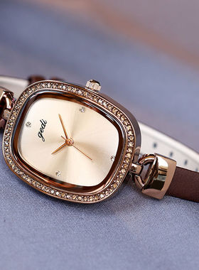 歌迪正品手表女士手表韩版简约气质时尚潮流镶钻学生法国小众