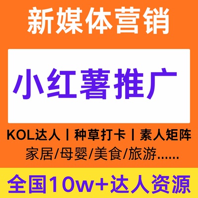 小红薯kolkoc图文视频种草合作产品种草品牌达人种草素人铺量种草