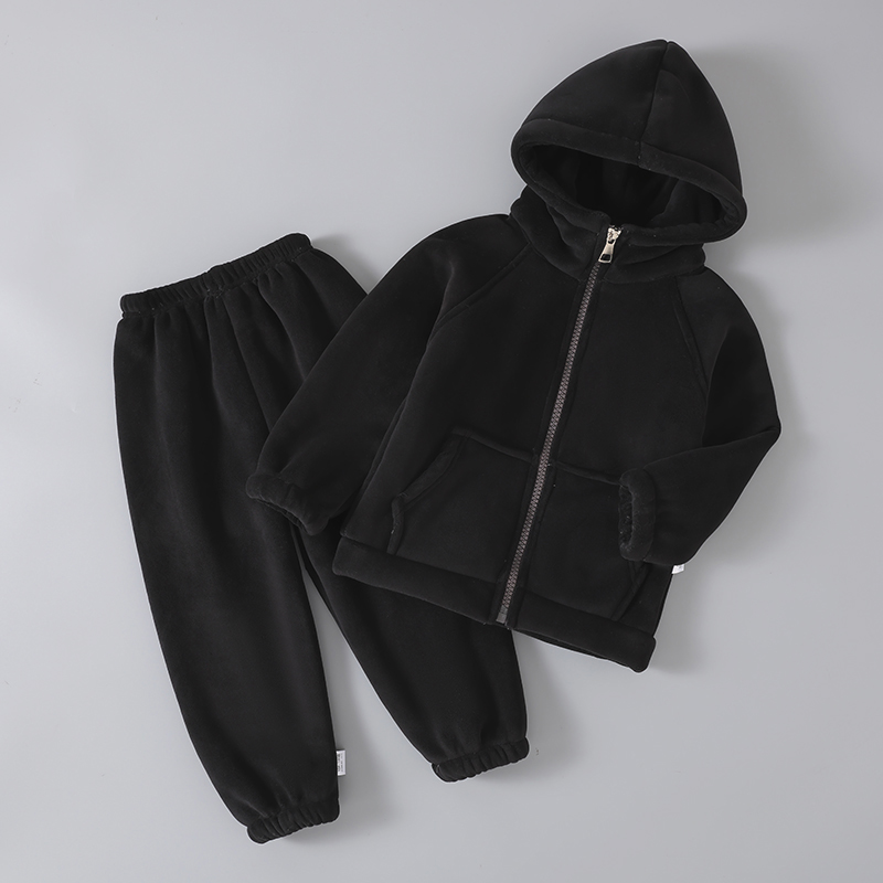 亲子冬季加绒加厚套装