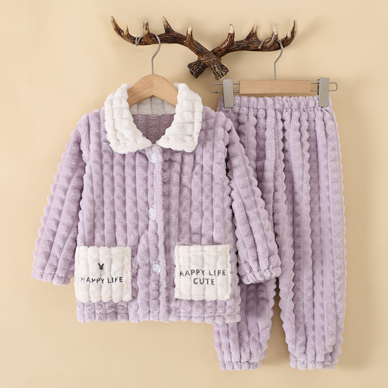 秋冬儿童法兰绒家居服