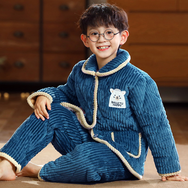 冬季儿童法兰绒睡衣套装