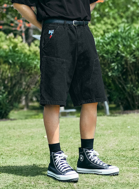 MindError ME Work Shorts 夏季直筒伐木工装男女牛仔五分短裤潮