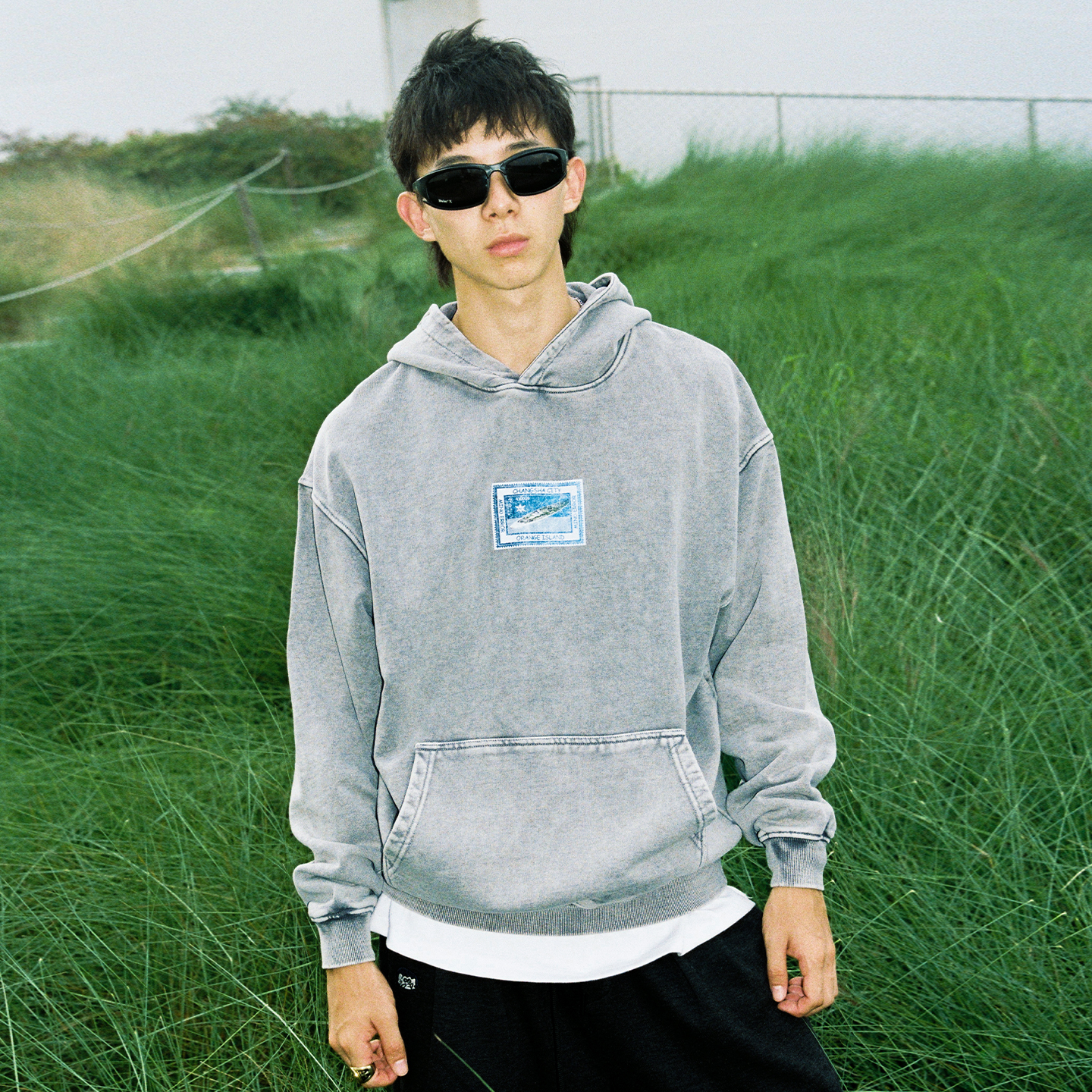 MindError橘子洲印花连帽衫卫衣