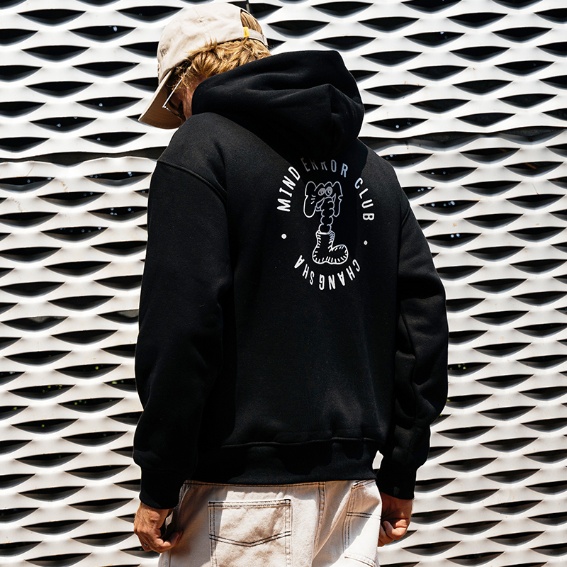 MindError小象印花连帽衫卫衣