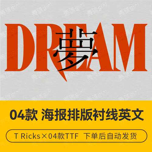 包装品牌设计标题书籍海报排版英文衬线字体设计师参考字形素材库