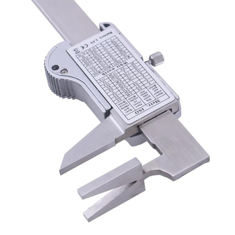 新款特殊卡尺v形槽数显卡尺螺丝头钉帽厚度卡尺测量检测专用V包邮
