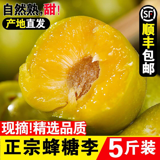 正宗贵州六马蜂糖李5斤新鲜李子应当季脆甜蜂蜜李三华李包邮