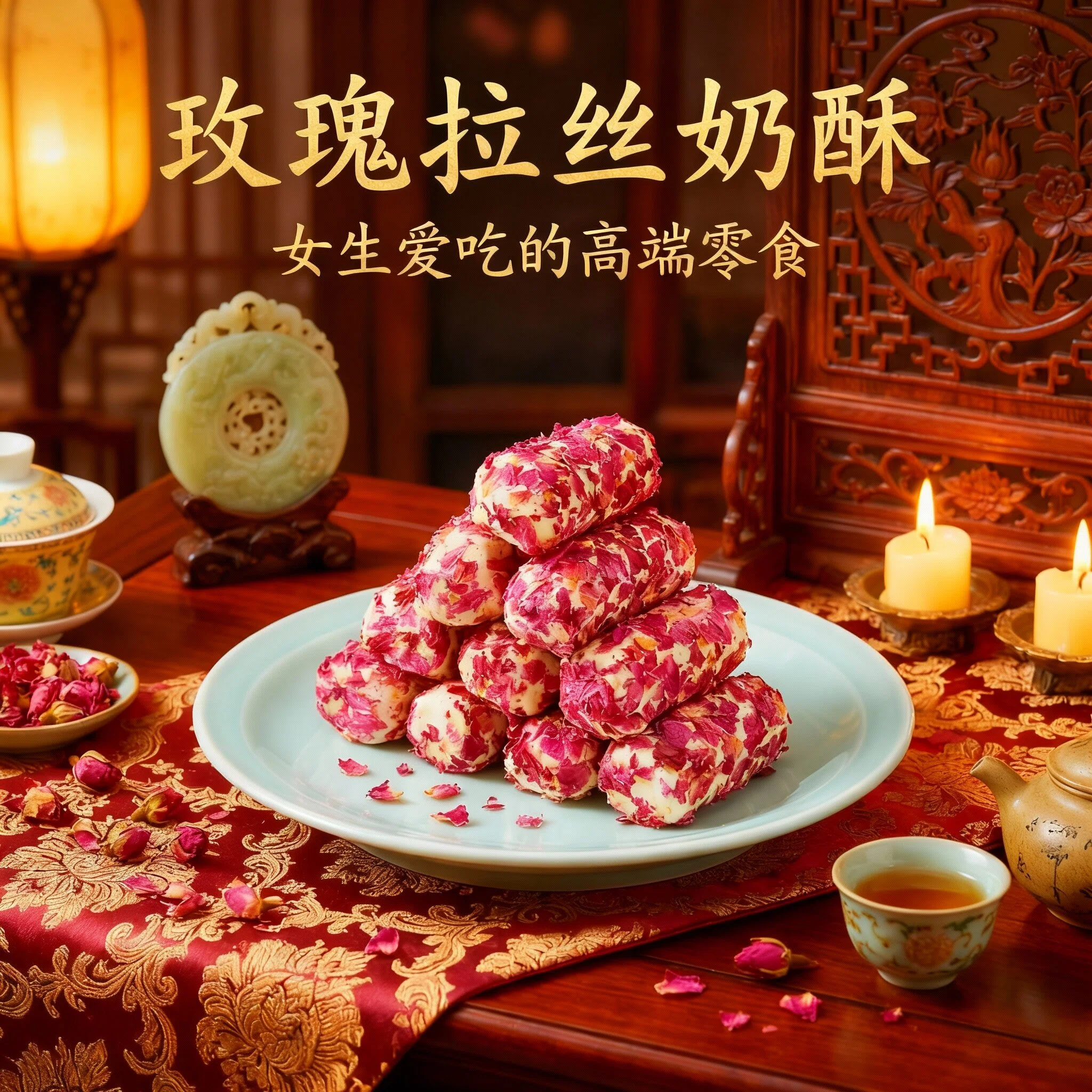 纯手工拉丝玫瑰花奶酥粗粮蛋卷私房茶点伴手礼物盒装健康食品,零食/坚果/特产,中式糕点/新中式糕点,淘宝优惠券,粉丝福利购,淘宝优惠卷