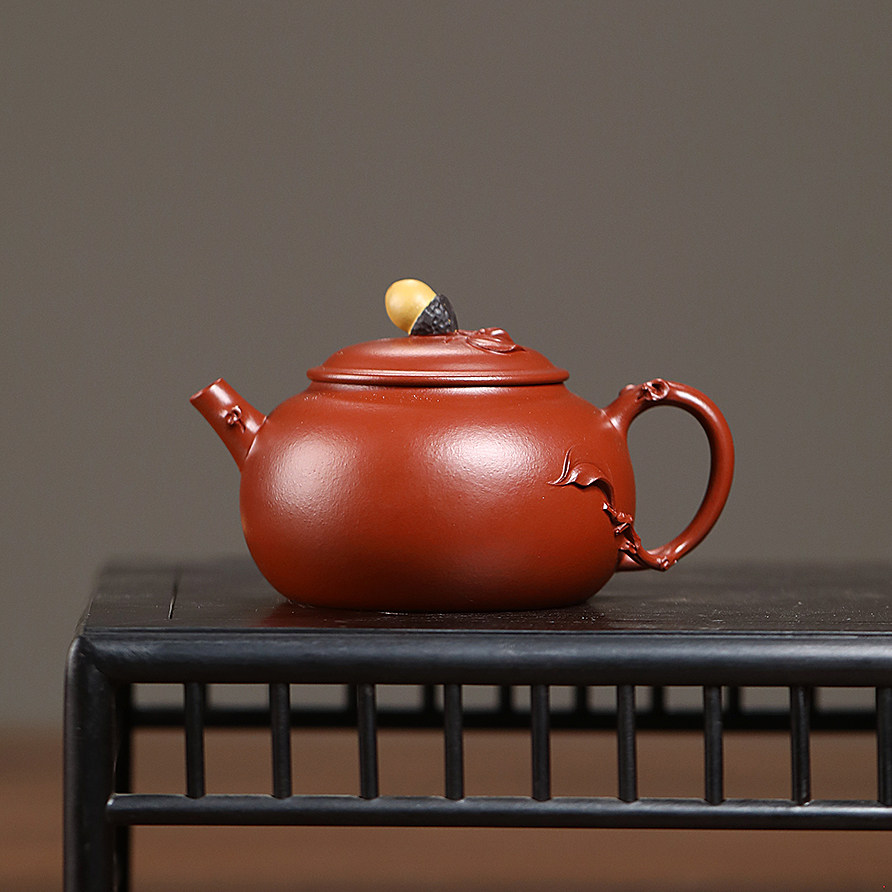 JCY-0076非遗正品手工 季畅园 【榛意】朱泥120cc茶具 宜兴紫砂壶,餐饮具,茶壶,淘宝优惠券,粉丝福利购,淘宝优惠卷