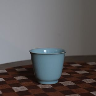 饮古观青金钟主人杯景德镇汝瓷茶具女士个人专用2025新款高端