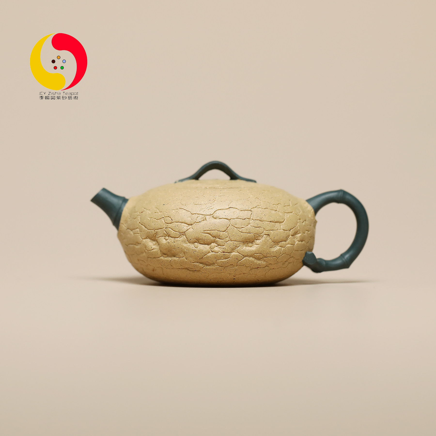 JCY-0558 正品季畅园【新生】绿叶|段泥+老墨绿泥115cc宜兴茶壶,餐饮具,茶壶,淘宝优惠券,粉丝福利购,淘宝优惠卷