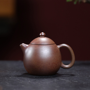 大吉羊柴烧 宜兴紫砂壶手工茶壶 原矿本山绿泥龙蛋170ml庄勤英