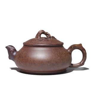 大吉羊柴烧 宜兴紫砂壶茶壶 原矿本山绿泥多子多福明炉120ml徐雅