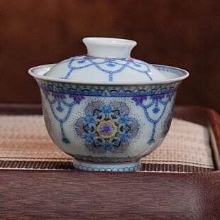 冉月斗彩星空藻井盖碗景德镇陶瓷男女泡茶专用主人杯2025新款高端