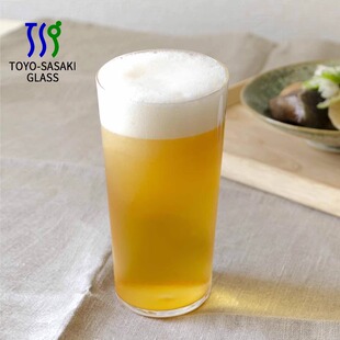 晚酌的流派啤酒杯日本东洋佐佐木无铅玻璃轻薄威士忌杯耐热茶杯