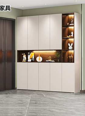 鞋柜家用门口高柜轻奢现代小户型大容量储物收纳柜入户玄关柜3N28