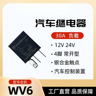 4脚 HFV6 WV6 汽车风扇空调油泵继电器 王利 紫罗兰 12V 30A 24V