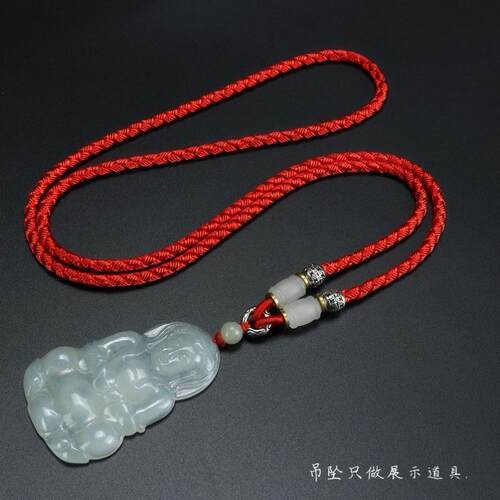 和田玉吊坠挂绳高端高档玉佩可调节貔貅玉坠项链绳配玉的绳子男女