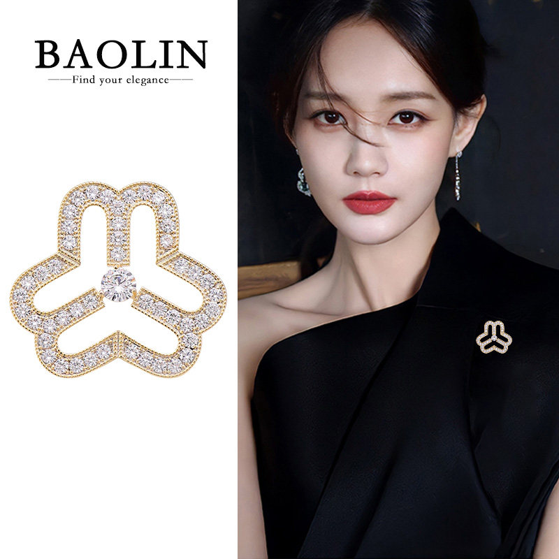 妇联标志胸针高档女西装配饰别针妇女联合会徽章装饰衣服胸花饰品