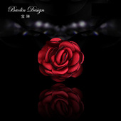 红色布艺花朵磁吸胸针女西装 配饰山茶花装 饰不伤衣服磁铁胸花3697