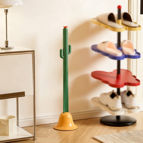 可爱仙人掌长柄鞋拔子家用免弯腰穿鞋卡通入户门玄关装饰提鞋神器