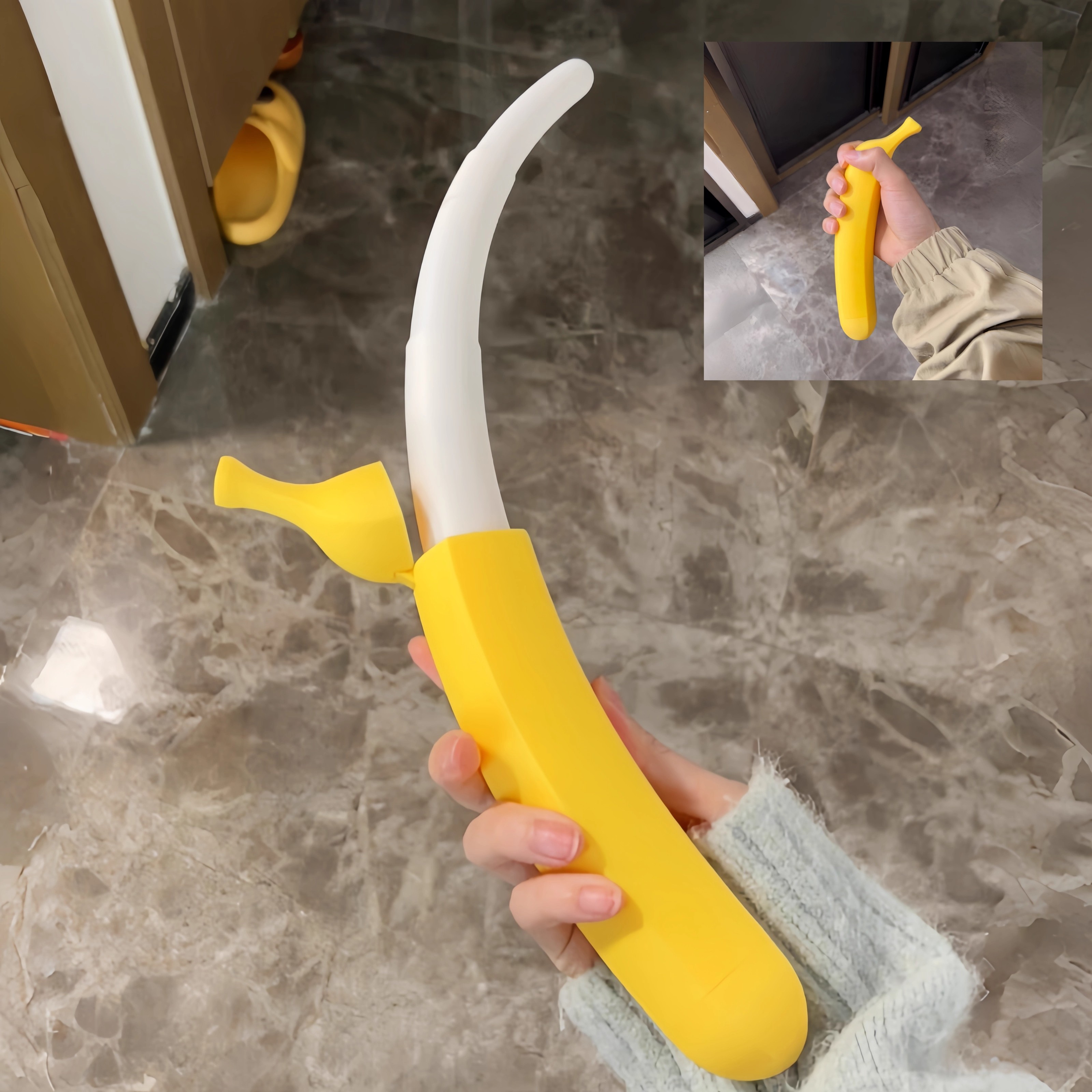 小红书同款香蕉弯刀3D打印玩具diy伸缩剑儿童创意解压萝卜刀益智