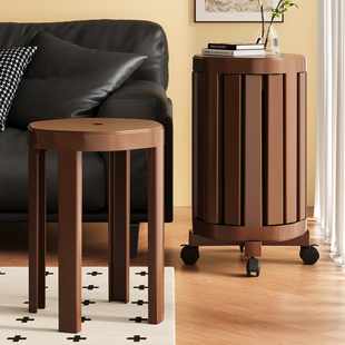 四合一叠叠凳小茶几带轮凳子可叠放凳子新中餐厅多功能椅子圆凳子
