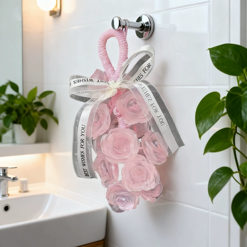 Цветочное мыло ручной работы с розой в составе, аромотерапия для авто, креативная подвеска, готовый продукт