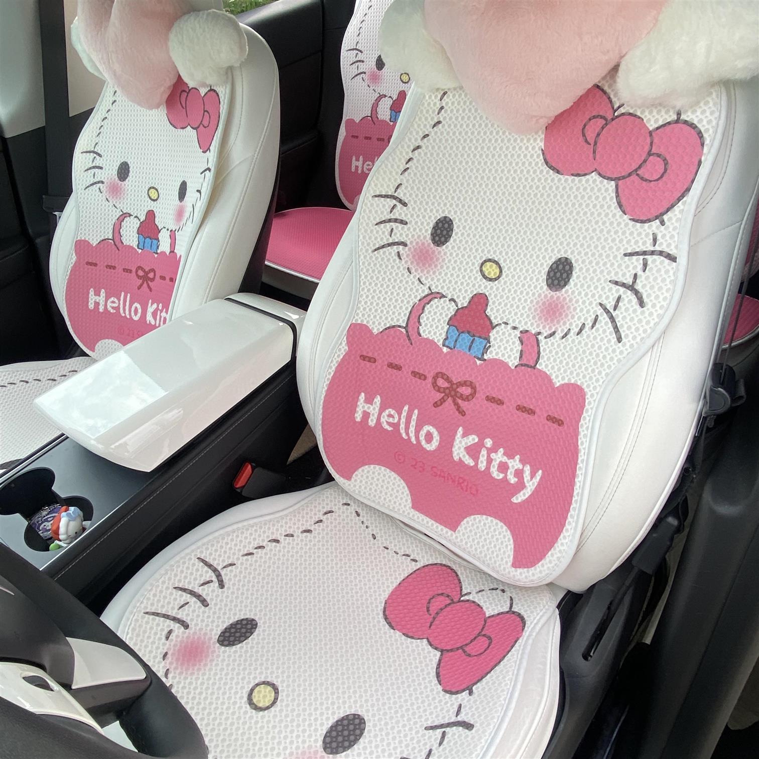 原创奶瓶hellokitty汽车座套坐垫四季通用女士可爱网红夏季透气