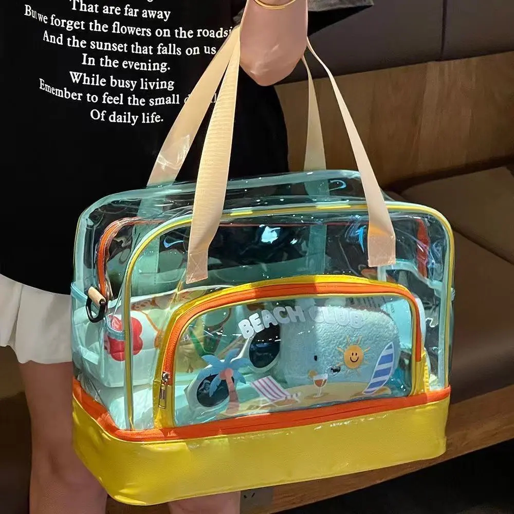 透明可视大容量防水干湿分离泳包