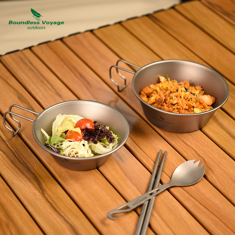 必唯钛碗雪拉杯野炊露营餐具水杯