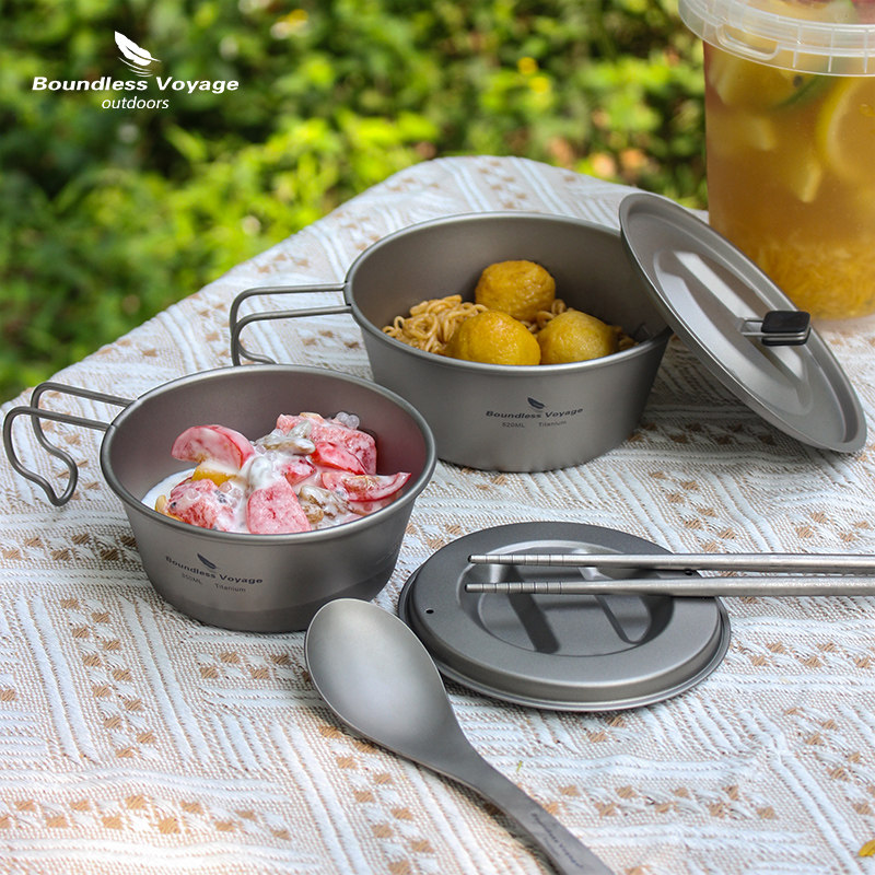 必唯纯钛雪拉杯户外餐具多功能雪拉碗露营饭碗钛碗折叠炒锅露营碗,户外/登山/野营/旅行用品,野餐餐具,淘宝优惠券,粉丝福利购,淘宝优惠卷