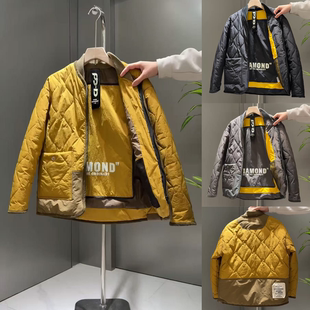 美式 加厚棉衣宽松休闲日系痞帅外套 潮牌棒球领棉服男2025秋冬新款