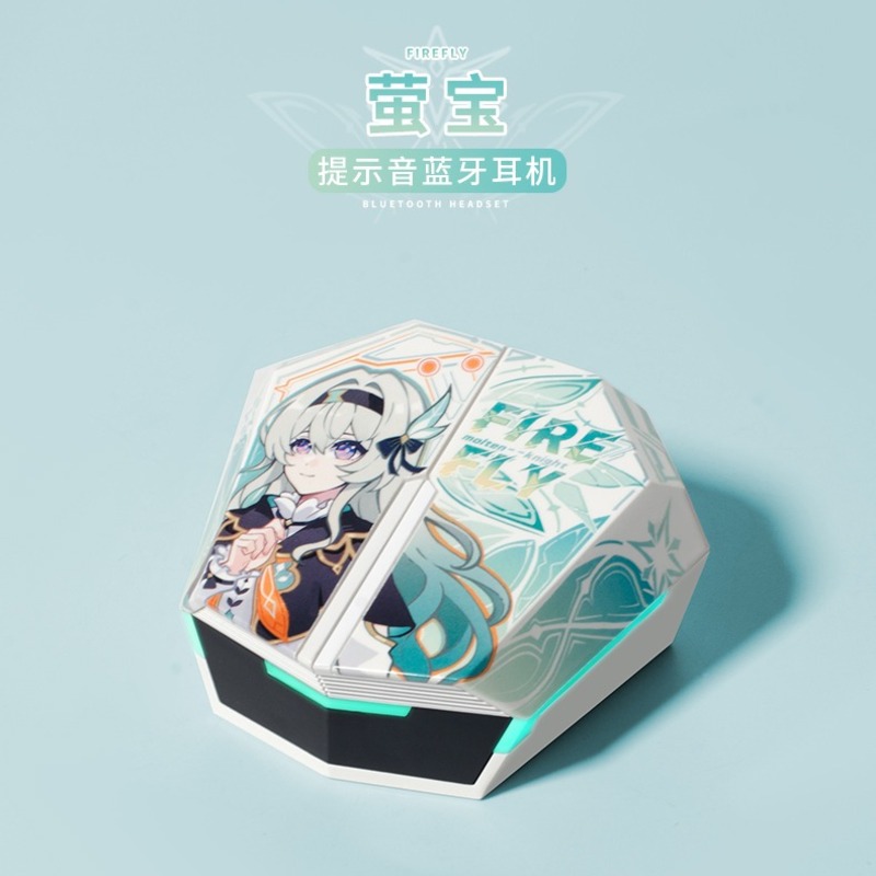 二次元流萤周边蓝牙耳机无线联名款2025品牌联动半入耳铁电竞
